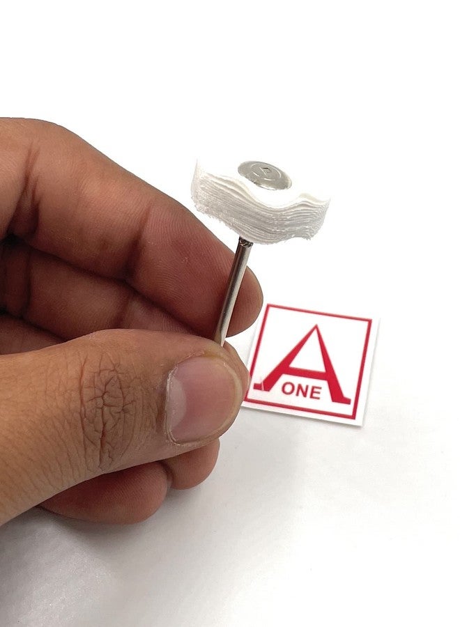 أون مجموعة من 5 قطع من قماش الموسلين الأبيض من Aone، مثالية للتلميع والتنظيف، متوافقة مع أدوات دريميل الدوارة، والمحركات اليدوية الصغيرة، ومحركات التلميع، مناسبة لصناعة المجوهرات والساعات والنماذج والحرف اليدوية. - Image 3